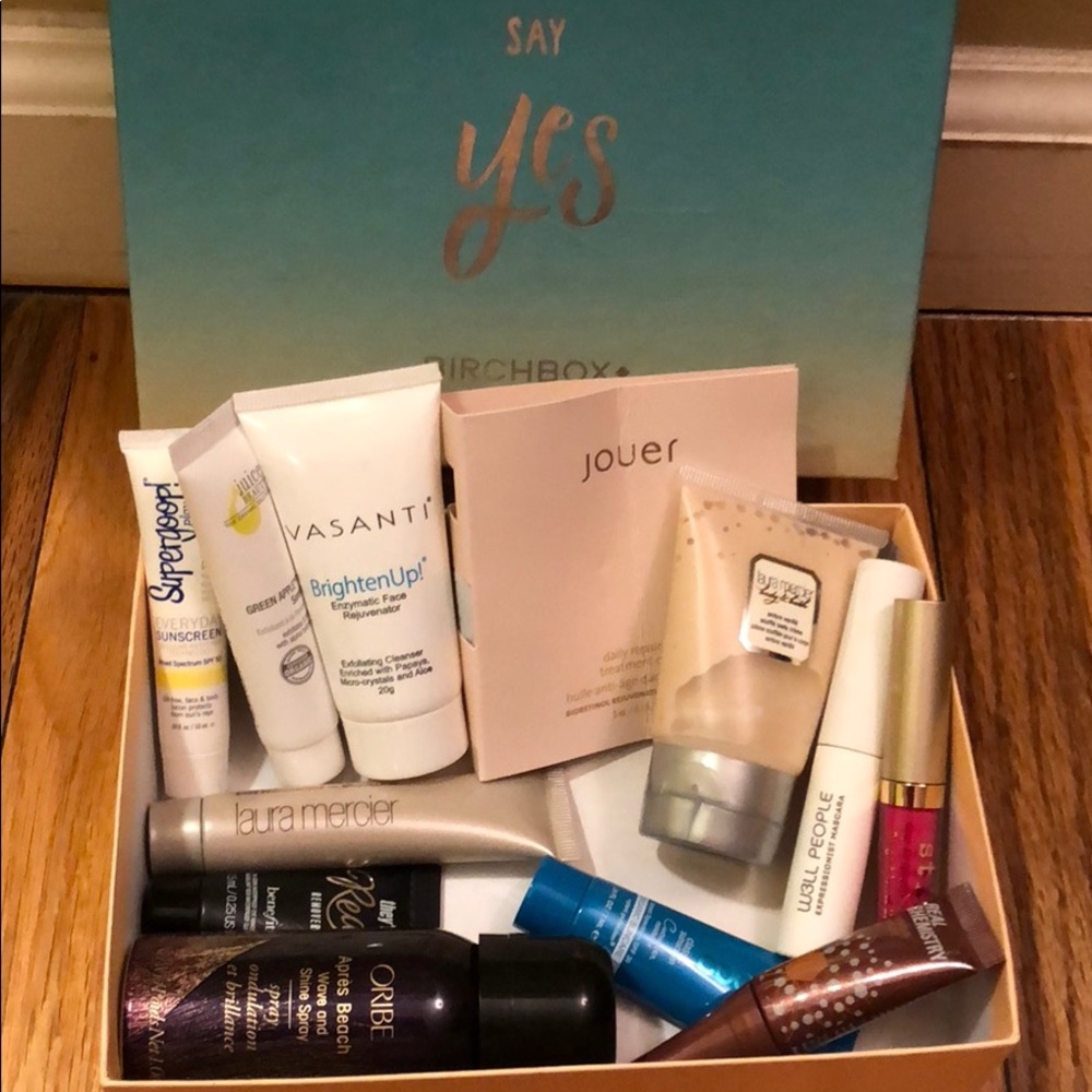 Birchbox samples.